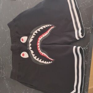Bape shark basketball sweat shorts